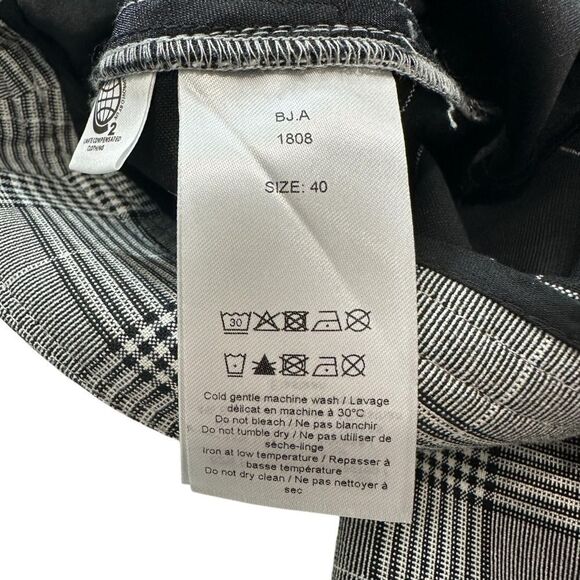 Ganni Check Plaid Phantom Suiting Pleated Window Pane Academia Trouser Pant 8/10 - Picture 10 of 14